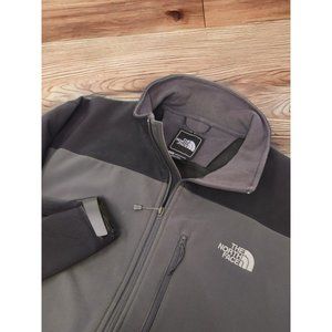 The North Face Jacket‎ Black Gray Colorblock Men's Large Softshell Full Zip TNF